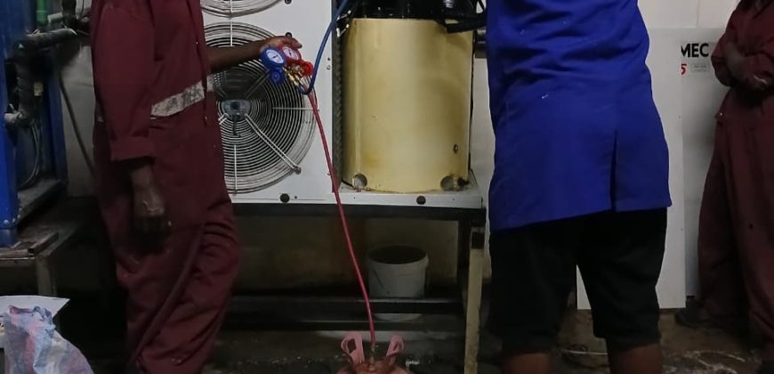 magic refrigeration and cold room team installing acold room