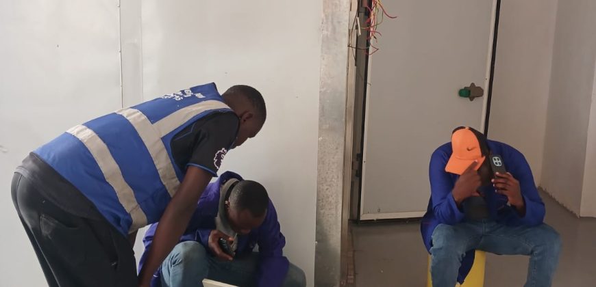 Cold room installation Kenya by Magic Refrigeration technicians installing commercial cold storage system